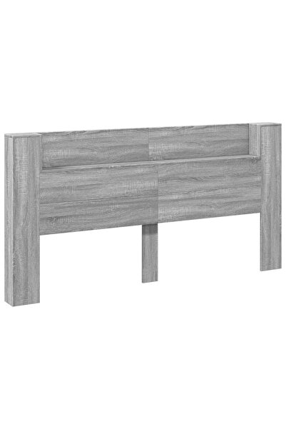 vidaxl Tăblie cap Gri Sonoma 200 x 16,5 x 103,5 cm Lemn compozit