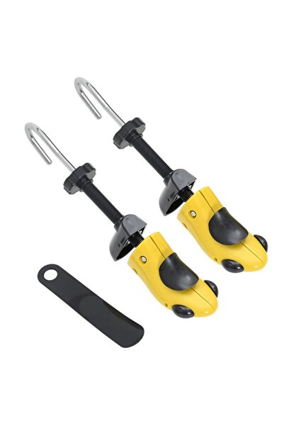 vidaxl Întinzătoare de pantofi cu corn, galben, EU 34-37, plastic