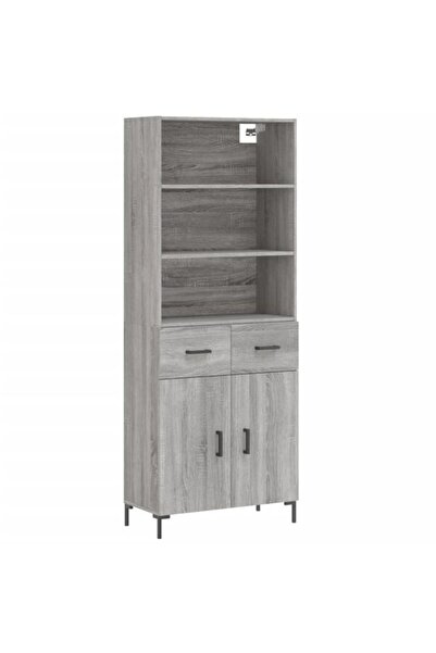 vidaxl Dulap înalt, gri Sonoma, 69,5 x 34 x 180 cm, lemn prelucrat