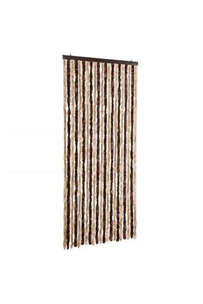 vidaxl Perdea anti-insecte, bej și maro deschis, 90 x 220 cm, Șenilă