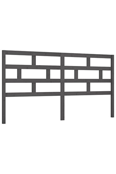 vidaxl Tăblie de pat, gri, 186x4x100 cm, lemn masiv de pin