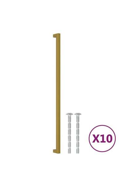 vidaxl Mânere de dulap, 10 bucăți, Aurii, 480 mm, Oțel inoxidabil