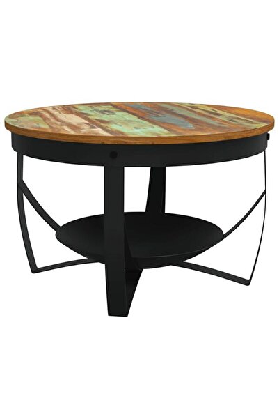 vidaxl Măsuță de cafea, Ø68 x 43 cm, lemn masiv reciclat