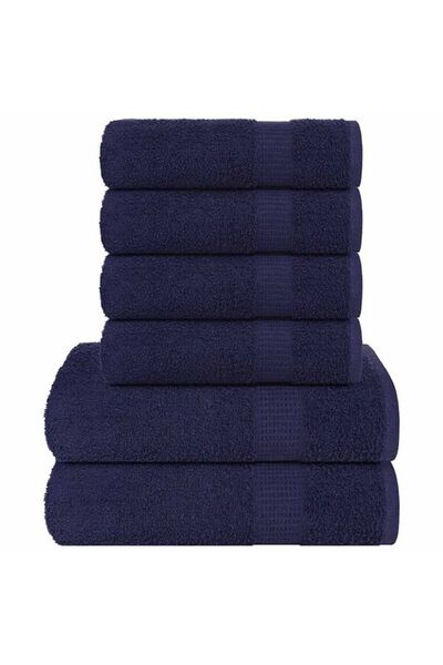 vidaxl Set de prosoape FROGN 6 piese, albastru marin, 360 g/m²