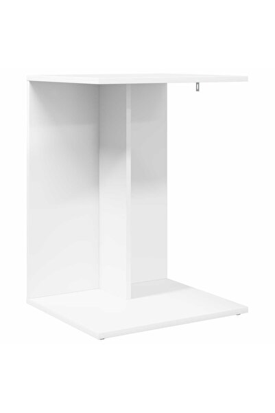vidaxl Masă laterală Alb 45 x 40 x 62,5 cm Lemn compozit