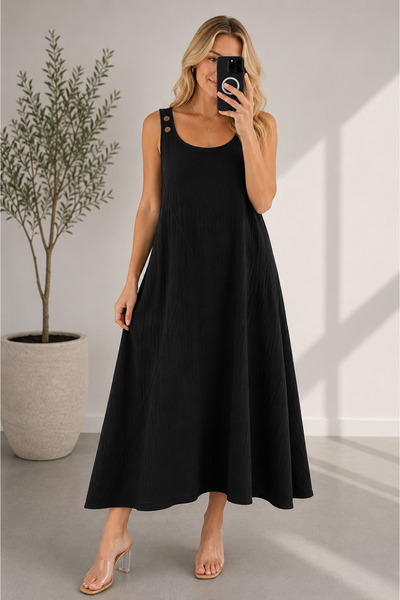 MENSAR OTANTİK Linen Dress with Straps Standard Size 38/46