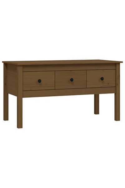 vidaxl Măsuță de cafea, maro miere, 102x49x55 cm, lemn masiv de pin