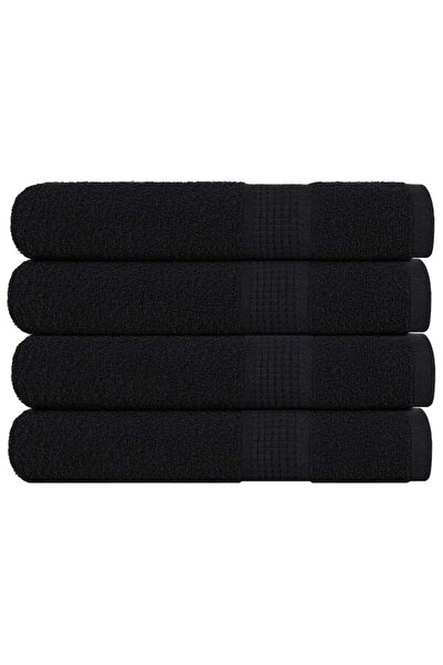 vidaxl Prosoape FROGN 4 bucăți, negre, 100 x 200 cm, 360 g/m²