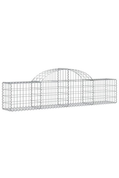 vidaxl Coș gabion arcuit, 200 x 30 x 40/60 cm, fier galvanizat