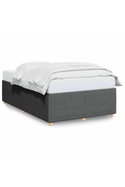 vidaxl Cadru de pat fără saltea, gri închis, 120 x 200 cm, textil