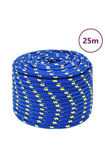 vidaxl Frânghie pentru barcă, Albastru, 12 mm, 25 m, Polipropilenă