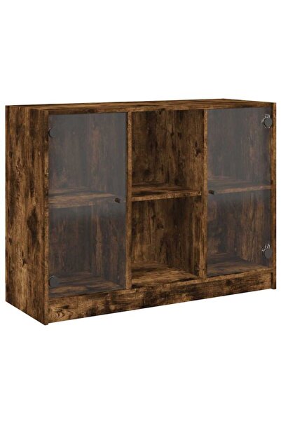 vidaxl Comodă, stejar afumat, 102 x 37 x 75.5 cm, lemn prelucrat