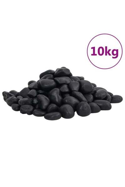 vidaxl Pietre șlefuite, 10 kg, negre, 2-5 cm
