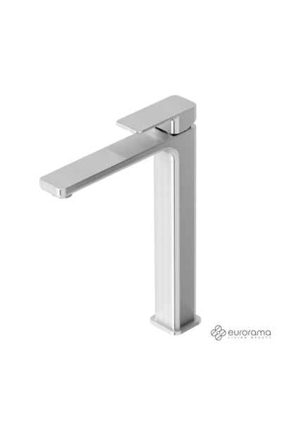 Eurorama Μπαταρία Νιπτήρα Υψηλής Τοποθέτησης με Βαλβίδα Clic-Clac Quadra Inox...