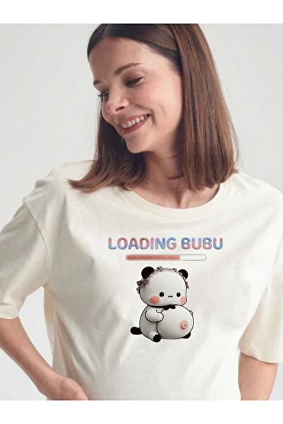 Etoile Studio Loading Bubu Tasarımlı Hamile Oversize T-Shirt