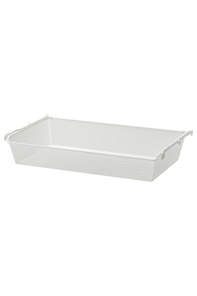 IKEA KOMPLEMENT Mesh basket with pull-out rail, white, 100 x 58 cm