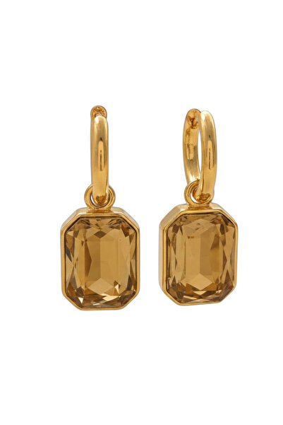 Black Season Zircon and Pearl Steel Drop Earrings |   Black Season