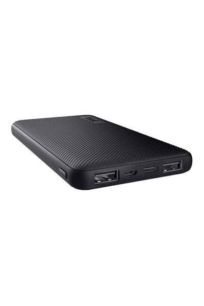 Trust Primo Ultra Subțire 10000mAh Power Bank, 3 Porturi, Negru