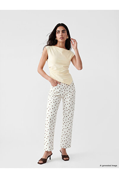 LC Waikiki Crop Spanish Leg Polka Dot Women's Jean Pants from Uzg Store for S...