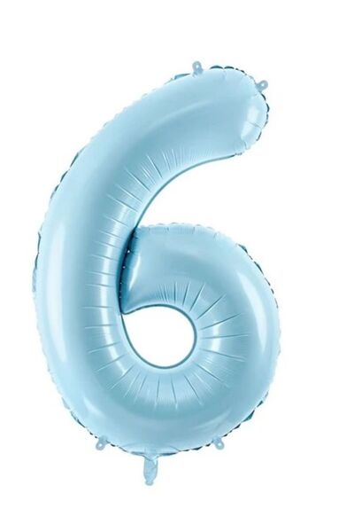 genaja Balon din Folie Metalizată, Model Cifra 6, Tematică Aniversare, 40 cm,...