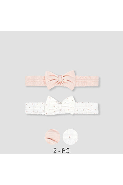 Juniors Girls Hairband with Bow Accent - Cotton Blend - Set of 2