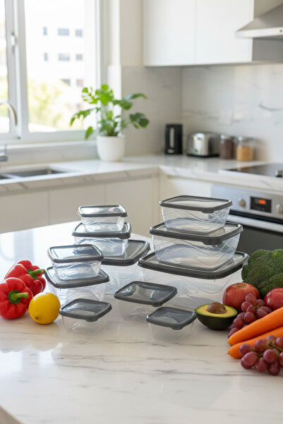 YAZICI 8-Piece Storage Container Set Bpa Free Freezer Compatible Refrigerator...