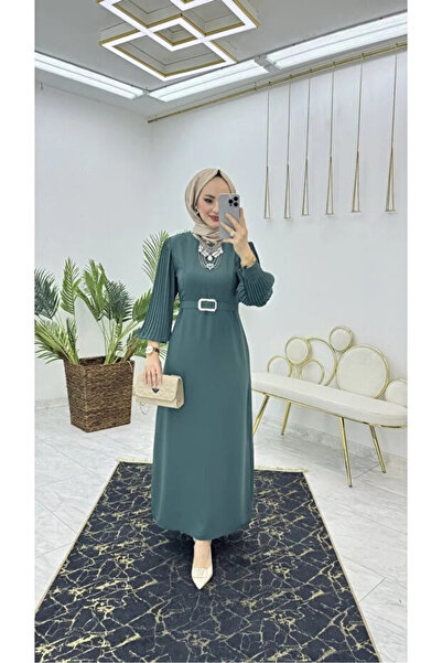 bgm fashion Women's Hadise Crepe Hijab Dress