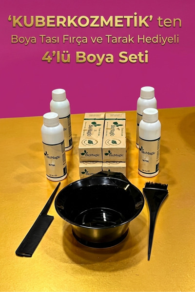 BIOMAGIC 7.00 Kumral Organik İçerikli Amonyaksız Kalıcı Kokusuz Saç Boyası 4B...