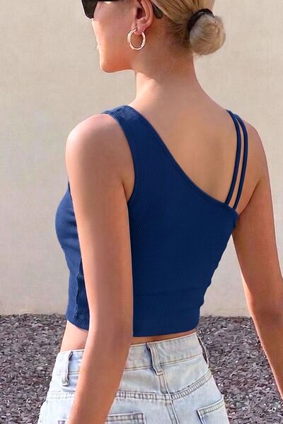 Mood Lab Asimetrik Askı Detaylı Bedeni Saran Crop Atlet