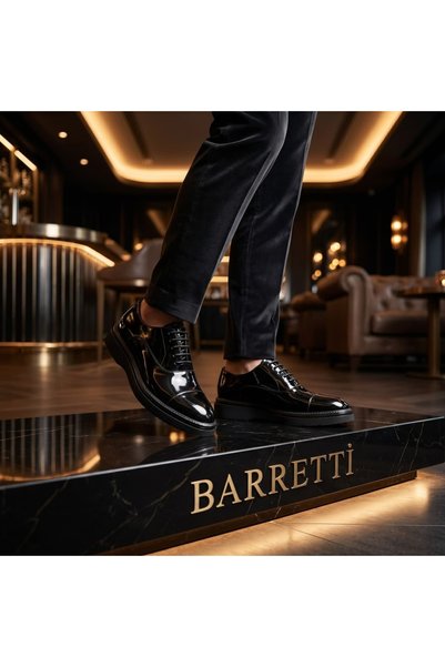 By Barretti SİYAH RUGAN KALIN TABAN LOAFER