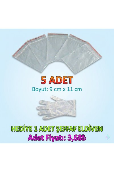 mekteplim 5 Adet Kilitli Poşet Eldiven Hediyeli