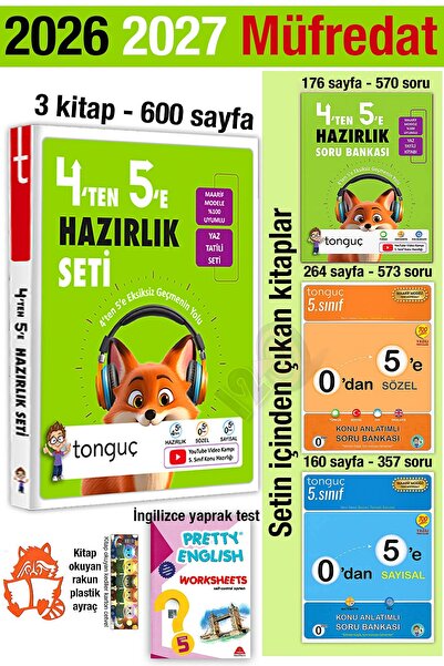 Tonguç Yayınları 4'ten 5'e Hazırlık Seti 2026 Yaz Tatili 5. Sınıf 2027 Konu A...
