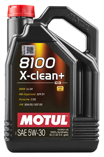 Motul Ulei Motor 8100 X-CLEAN+ 5W30 5L Sintetic VW 504.00 507.00 BMW LL-04 MB...