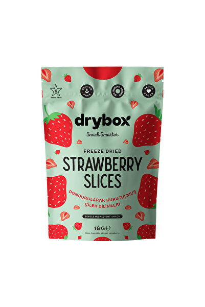 DRYBOX Strawberry Slices 16g – Freeze-Dried, No Added Sugar, 100% Natural Cri...