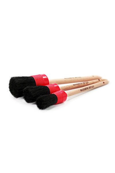 Max Shine Set 3 pensule maner din lemn, 25/30/40mm, MaxShine