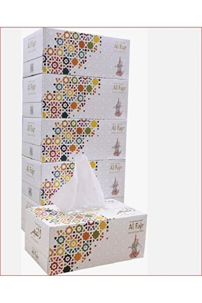 Al-Fajr Al Fajr Facial Tissue 200 Sheets x 2 Ply 5 Pieces x 6 Pack