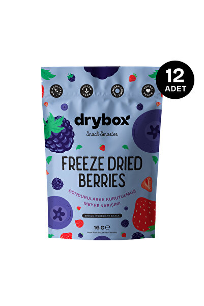 DRYBOX Forest Fruit Mix 16g 12-Pack – Freeze-Dried, No Added Sugar, 100% Natu...