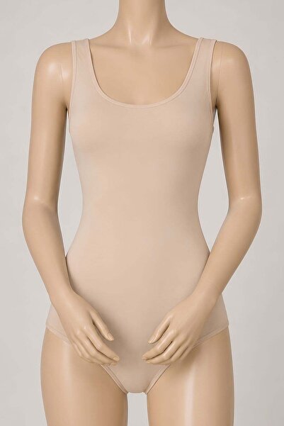 YILDIZ Lycra Wide Strap Women's Snap Fastener Bodysuit 3-Pack