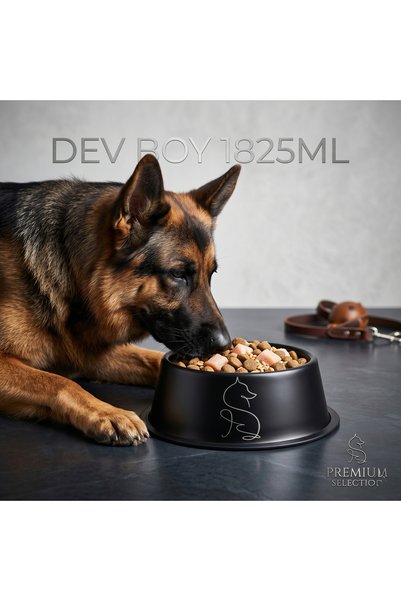 Tasma Market Büyük Boy 1825 ML Köpek Mama ve Su Kabı | Paslanmaz Çelik Kaydır...