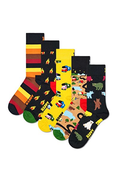 Happy Socks Unisex Socken, 5er Pack - Motivsocken, Kurzsocken, Baumwolle