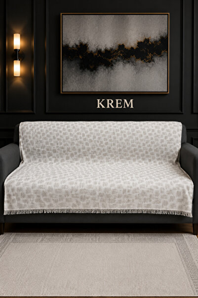 Hig Store Labirent /Desen / Modern / Dokuma / Koltuk Örtüsü / Saçaklı / Çekya...