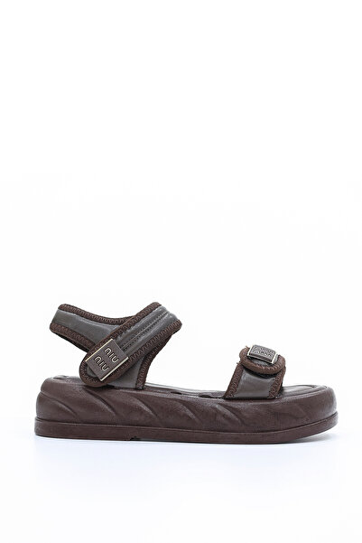 kajal ayakkabı İk 2045 Buckle Detailed Velcro Sandals