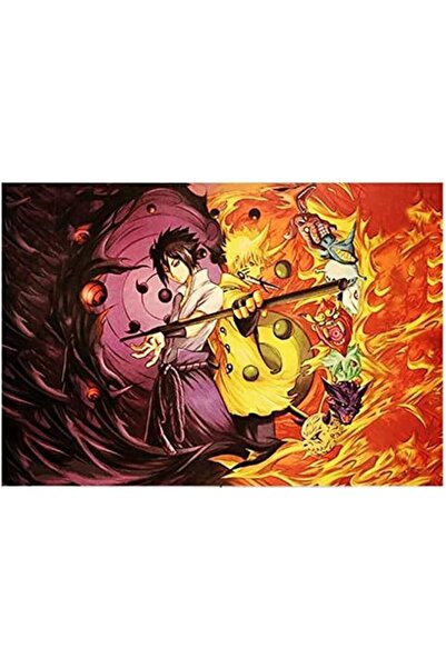 ESSESORIES Naruto Retro Anime Poster Wall Art Waterproof Self Adhesive Tear R...