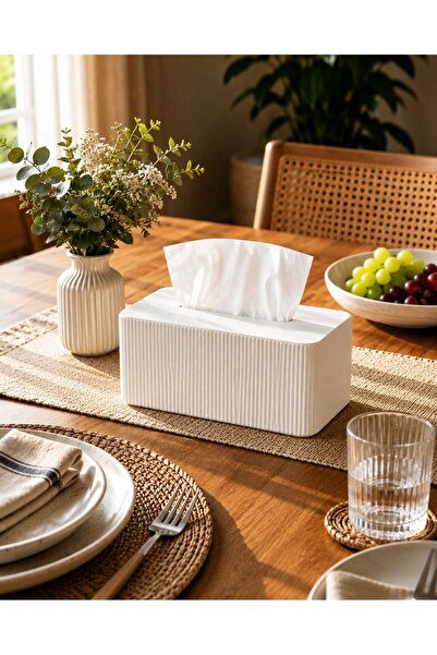 sonvadi Modern Peçetelik 11X23 cm 3 D Tasarım Yemek Masası Peçetelik