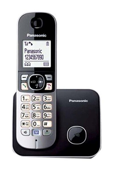 PANASONIC هاتف أرضي رقمي لاسلكي فضي/أسود
