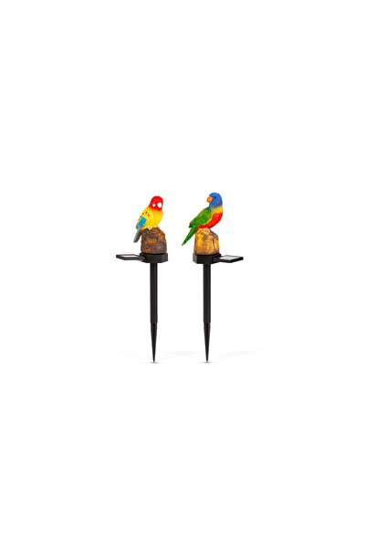 Mercaton Lampă solară LED de grădină, model papagal, 42 cm, 1 LED alb cald, î...