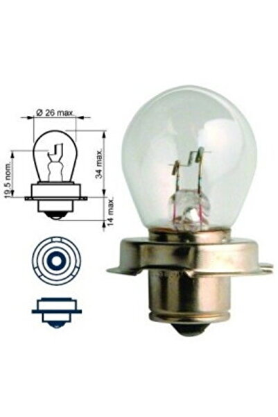 Generic BEC FAR TIP - FUSTA MARE (P26S) 12V 15W