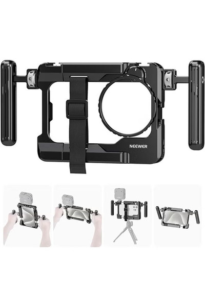 NEEWER Universal Smartphone Video Rig with Handles, 67mm Filter Adapter, Anti...