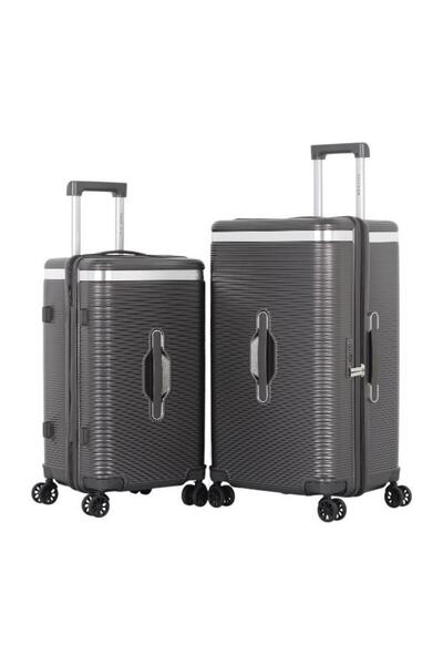 AVIATOR 2-Piece 28" & 24" Brand Travel Luggage - Shatter-Resistant Pc Materia...