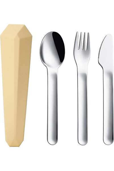 AZONEE Portable Travel Cutlery Set with Case - 18/8 Stainless Steel Fork Spoo...